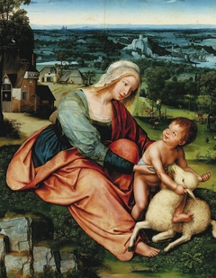 Madonna and Child with the lamb. by Quentin Matsys