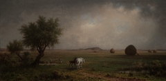 Mare and Colt in a Marsh by Martin Johnson Heade