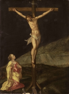 Mary Magdalene at the foot of the cross by Unknown Artist