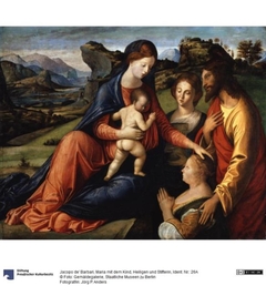 Mary with Christ-child, Saint Barbara, Saint John the Baptist and a female donor