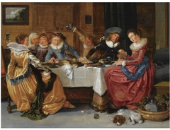 Merry Company at a Table by Hendrik Gerritsz Pot