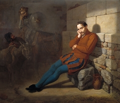 Miguel de Cervantes imaginando El Quijote by Mariano de la Roca y Delgado