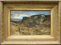 Mountain of the Roman countryside. The Rock of the Nazens by Jean-Baptiste-Camille Corot