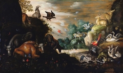 Multitude of Animals and Foul in a Forest Glen by Roelant Savery