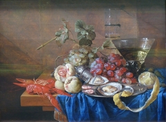 Nature morte au vase avec fruits et fruits de mer by Cornelis de Heem