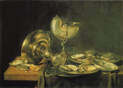 Nautilus Cup, Tazza, and Plates of Oysters