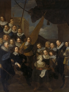 Officers of the militia of departmetn XIX in Amsterdam under the command of Cornelis Bicker and Frederick van Banchem, ready to receive Maria de' Medici in 1638