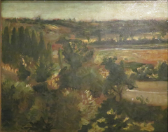 Paysage à Champrosay by Eugène Delacroix