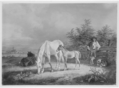 Pferdeweide bei Sendling by Johann Adam Klein