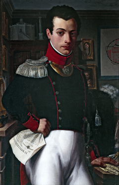 Portrait d'un architecte en costume d'officier de la garde nationale by Constant Mongé-Misbach