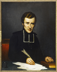 Portrait de Félicité Robert de Lamennais (1782-1854), écrivain et philosophe by L D Lancôme