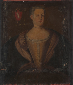 Portrait of a lady, Szreniawa coat of arms, with the letters AŻRM by unknown