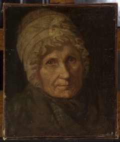 Portrait of a woman in a cap by Józef Tadeusz Polkowski