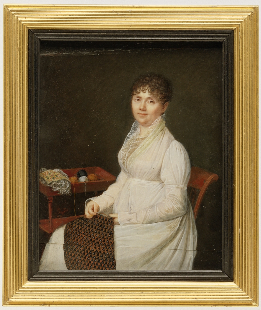 Portrait of a Woman with Tapestry Work