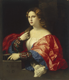 Portrait of a young woman known as "La Bella" by Palma Vecchio