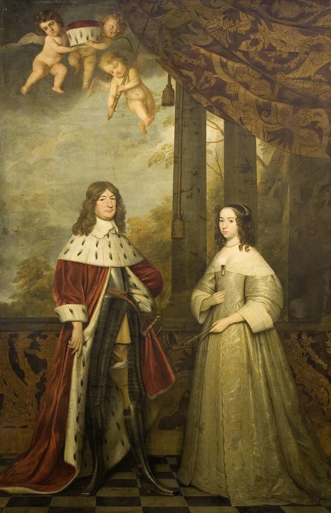 Portrait of Friedrich Wilhelm, Elector of Brandenburg, with his Wife Louise Henrietta, Countess of Nassau