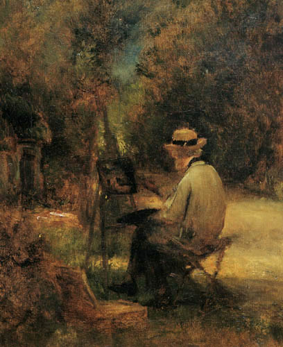 Portrait of the artist at his easel
