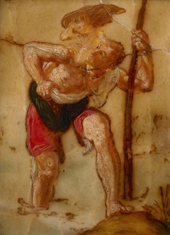 Saint Christopher carrying the Christ Child by after Orazio Borgianni