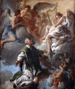 Saint Philip Neri in Glory among Angels by Francesco Conti