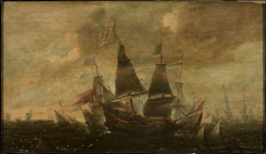 Sea battle by Aert Anthoniszoon