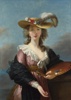 Self Portrait in a Straw Hat by Elisabeth Louise Vigée Le Brun