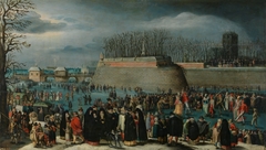 Skating Masquerade, or Carnival on Ice at the Kipdorppoort Moats in Antwerp by Denis van Alsloot