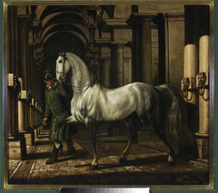 Stable boy leading a horse by Bernardo Bellotto
