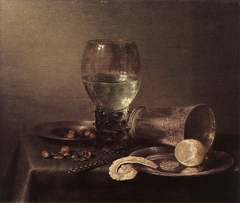 Still life with roemer, chalice, and lemon