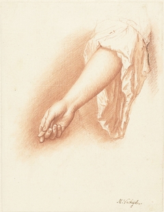 Studie van een rechterarm by Mattheus Verheyden