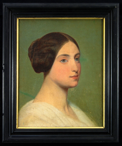 Studiekop voor het portret van een onbekende dame by Ary Scheffer