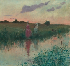 The Artist's Wife Fishing by Jean-Louis Forain
