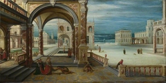 The Courtyard of a Renaissance Palace by Hendrik van Steenwijk II