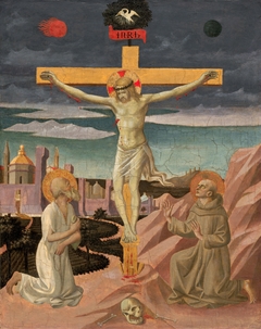 The Crucifixion with Saint Jerome and Saint Francis by Francesco Pesellino