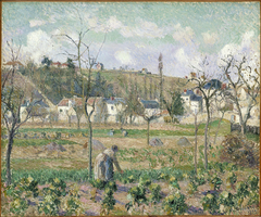 The Garden at Maubuisson, Pontoise, and Mother Bellette by Camille Pissarro