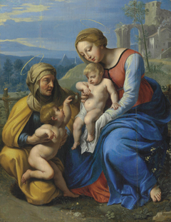 The Holy Family with a Sparrow by Philippe de Champaigne