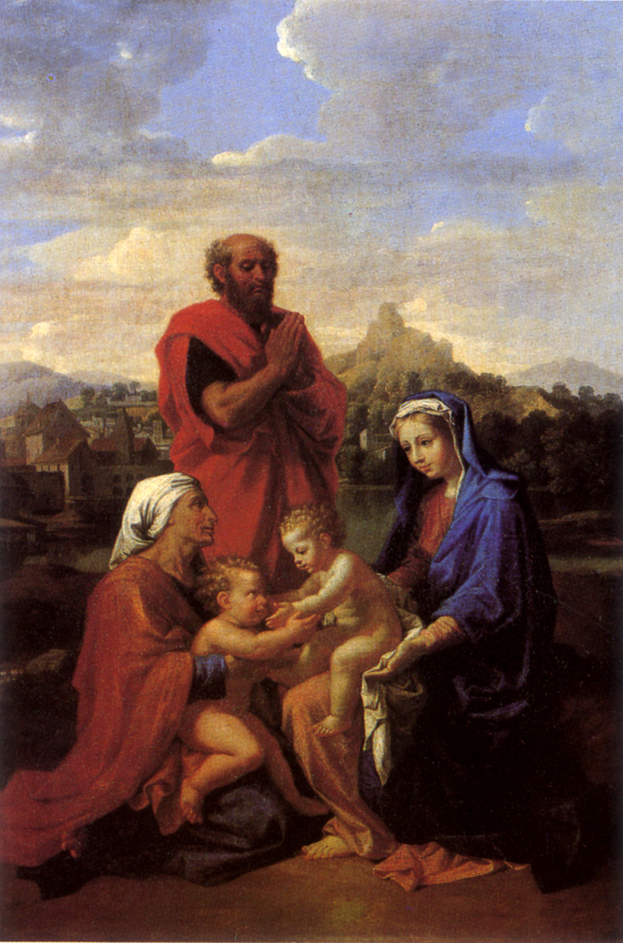 The Holy Family with Saint John Saint Elizabeth and Saint Joseph Praying