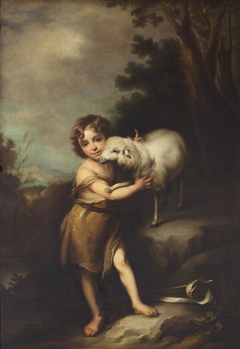 The Infant John the Baptist with Lamb by after Bartolomé Esteban Murillo