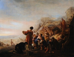 The Israelites gathering Manna in the Wilderness by Jacob Willemsz de Wet