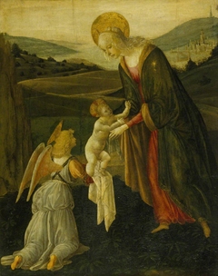 The Madonna and Child with an Angel by Anonymous