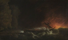 The Shipwreck of the Phoenix at Night on the Coast of Cuba, 4 October 1780