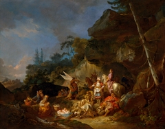 The Tartar Camp by Jean-Baptiste Le Prince