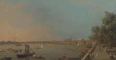 The Thames from the Terrace of Somerset House, Looking toward Westminster by Canaletto