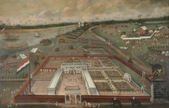 The Trading Post of the Dutch East India Company in Hooghly, Bengal by Hendrik van Schuylenburgh