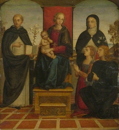 The Virgin and Child with Saints by a follower of Pietro Perugino