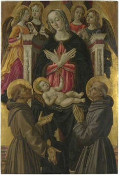 The Virgin and Child with Saints, Angels and a Donor by Bartolomeo Caporali