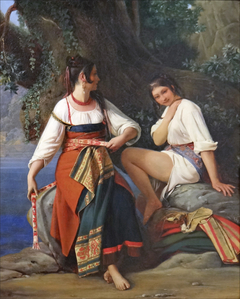 Two bathers, San Donato Val di Comino costume by Léopold Robert