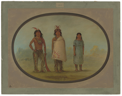 Two Chippewyan Warriors and a Woman by George Catlin