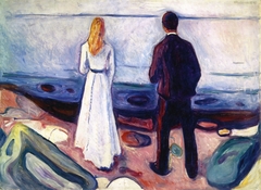 Two Human Beings. The Lonely Ones by Edvard Munch