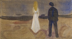 Two Human Beings. The Lonely ones (The Reinhardt Frieze) by Edvard Munch