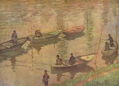 Fischer auf der Seine bei Poissy by Claude Monet